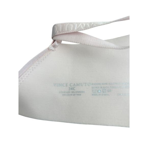 Vince Camuto Bra WireFree Light Padding No Seam Light Pink Nylon Span 34 C - Picture 3 of 3